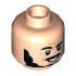 Minifigure, Head Black Eyebrows, Moustache and Beard, Medium Nougat Forehead and Cheek Lines, Chin Dimple, Open Mouth Smile Pattern - Hollow Stud : {светло нуга}