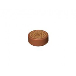 FLAT TILE 1X1, ROUND, NO. 180: {тъмно оранжев}