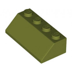 Покривна плочка 2X4/45°: {маслинено зелен}