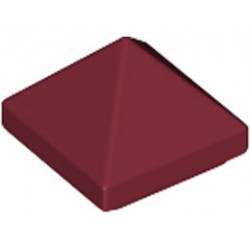 Плочка пирамида 1X1X2/3: {нов тъмно червен}