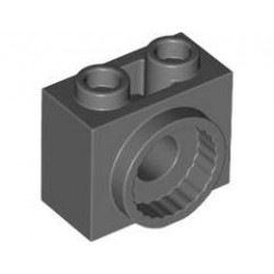 BRICK 1X2X4/3 W/ CLICK, NO. 1: {тъмно каменно сив}