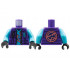 Torso Jacket with Medium Azure Name Badge Ninjago Logogram LN, Coral Stylized Wu on Back Pattern / Medium Azure Arms / Black Hands: {светло виолетов}