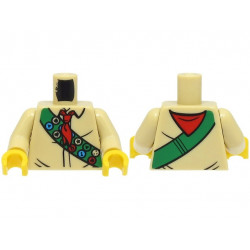 Torso Shirt, Red Neckerchief, Green Sash with Scout Badges Pattern (BAM) / Tan Arms / Yellow Hands: {тухлено жълт}