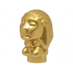 Minifigure, Utensil Peruvian Temple Idol (Golden Idol) Type 2 - No Mold Position Number on Back, with Reinforced Inside: {тухлено жълт}