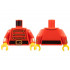 Torso 3 Gold Chains, 6 Buttons, Black Belt with Buckle Pattern / Red Arms with Gold Cuffs Pattern / Yellow Hands: {ярко червен}