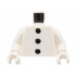 Torso with 3 Black Buttons Pattern / White Arms / White Hands: {бял}