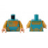 Torso Pixelated Gold, Medium Nougat, and Orange Armor Pattern / Pearl Gold Arms / Light Nougat Hands: {ярко синьо-зелен}