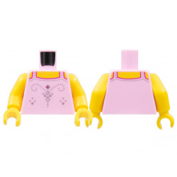 Torso Tank Top, Silver Dotted Filigree, Yellow Neck Pattern / Yellow Arms / Yellow Hands: {светло пурпурен}