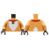 Torso Red Collar with Gold Sleighbell, White Fur Chest and Tail Pattern / Medium Nougat Arms / Dark Brown Hands: {умерен нуга}
