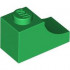 BRICK 1X2, OUTSIDE HALF ARCH, NO. 1: {тъмно зелен}