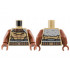 Torso Fur Trim Coat, Dark Brown Collar, Gorilla Face, Belt Pattern / Reddish Brown Arms / Reddish Brown Hands: {пясъчно жълт}