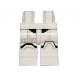 Hips and Legs with SW Stormtrooper Black and Gray Markings Pattern: {бял}