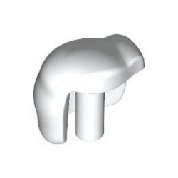 Large Figure Hand Right, Super Mario Fist with Bar (Cat Peach): {бял}
