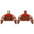 Torso Red Collar, Black Feather Lines Pattern / Reddish Brown Bird Wings: {червеникаво-кафяв}