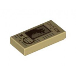 FLAT TILE 1X2, NO. 358: {тухлено жълт}