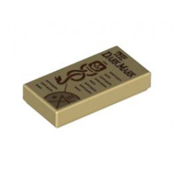 FLAT TILE 1X2, NO. 359: {тухлено жълт}