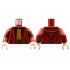 Torso Robe with Gold Hems, Black Shirt with Gold and Dark Orange Center Panel Pattern / Dark Red Arms / Light Nougat Hands: {нов тъмно червен}