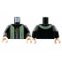 Torso Robe, Black Fur Collar, Gold Necklaces, Sand Green Stole with Gold Spots Pattern / Black Arms / Light Nougat Hands: {черен}