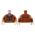 Torso Coat with Tan Buttons and Belt, Light Bluish Gray Scarf, Dark Brown Vest Pattern / Reddish Brown Arms / Light Nougat Hands: {червеникаво-кафяв}