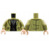Torso Jacket with White Pinstripes, Black Vest, Dark Bluish Gray Shirt, Silver Waistcoat Chain Pattern / Olive Green Arms / Light Nougat Hands : {маслинено зелен}