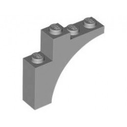 BRICK W/ BOW 1X4X3: {умерено каменно сив}