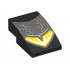 BRICK, W/ HALF BOW 2X3, W/ CUT, NO. 18: {черен}