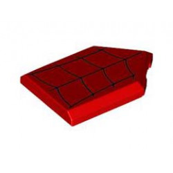 FLAT TILE 2X3, W/ ANGLE, NO. 129: {ярко червен}