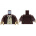 Torso Open Jacket with Pockets, Silver Zipper and Gold Clasps, Tan Shirt, Light Nougat Neck Pattern / Dark Brown Arms / Dark Tan Hands : {тъмно кафяв}