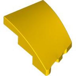 BRICK 2X3, OUTSIDE BOW, LEFT: {ярко жълт}
