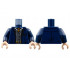 Torso Jacket with Silver Zipper, White Shirt, Dark Bluish Gray Vest, Dark Red and Yellow Striped Tie Pattern / Dark Blue Arms / Light Nougat Hands : {земно син}