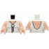 Torso Female Dress with Flower and Laces, Light Bluish Gray Creases, Light Nougat Neck and Back Pattern / Light Nougat Arms / Light Nougat Hands : {бял}