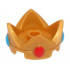 Large Figure Headgear, Crown 2 x 2 with Molded Red and Dark Azure Jewels Pattern: {топло златист}