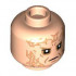 Minifigure, Head Medium Nougat Sunken Eyes, Nougat Wrinkles and Scars, Frown, Large Scar on Back Pattern (SW Darth Vader) - Hollow Stud : {светло нуга}
