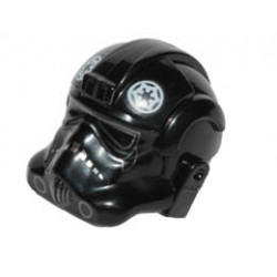 Minifigure, Headgear Helmet SW Stormtrooper Type 2, TIE Bomber Pilot with White Imperial Logo Pattern: {черен}
