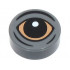 Tile, Round 1 x 1 with Black and Nougat Blurrg Eye Pattern: {тъмно каменно сив}