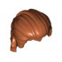 Minifigure, Hair Mid-Length Swept Back with Ruffled Back: {тъмно оранжев}