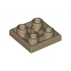 Плоска плочка 2X2 инверсна: {пясъчно жълт}