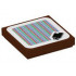 Tile 2 x 2 with Groove with Super Mario Scanner Code Goombas Shoe Pattern (Sticker) - Set 71404: {червеникаво-кафяв}