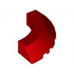 1/4 тухличка с дъга 5X5, изрязана: {ярко червен}