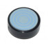 Tile, Round 1 x 1 with Bright Light Blue Concentric Circles, Open Center on Light Aqua Background Pattern: {черен}