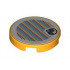 FLAT TILE 2X2,ROUND,W/ STICKER,NO. 153: {огнено жълто-оранжев}