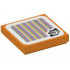 Tile 2 x 2 with Groove with Super Mario Scanner Code Waddlewing Pattern (Sticker) - Set 71410: {ярко оранжев}