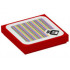 Tile 2 x 2 with Groove with Super Mario Scanner Code Toady Pattern (Sticker) - Set 71410: {ярко червен}