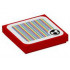 Tile 2 x 2 with Groove with Super Mario Scanner Code Yoshi Egg Pattern (Sticker) - Set 71410: {ярко червен}