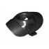 Minifigure Armor Shoulder Pads Rounded with Neck Protection Smooth and Clip on Back: {черен}