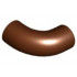 Brick, Round 1 x 1 d. 90 degrees Elbow Macaroni - No Stud - Type 2 - Axle Hole: {червеникаво-кафяв}