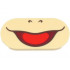 Tile, Round 2 x 4 Oval with Dark Brown Nostrils and Wide Open Mouth Smile with Red Tongue Pattern (Super Mario Lemmy Lower Face): {тухлено жълт}