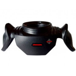 Minifigure Armor Shoulder Pads Pointed with Short Neck Protection and Clip on Back with Red Line and SW Grand Inquisitor Symbol Pattern : {черен}