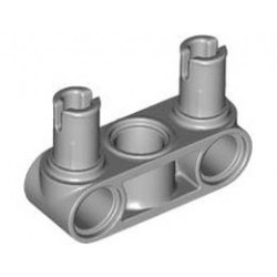 Technic, Pin Connector Perpendicular 3L with 2 Pins: {умерено каменно сив}