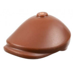 Minifigure, Headgear Flat Cap: {червеникаво-кафяв}